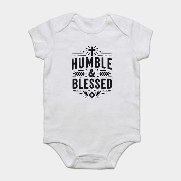 Humble and Blessed Baby Bodysuit by Frank Ring
